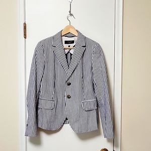 WEEKEND MaxMara - Size 10, Blazer, blue and white pin stripes
